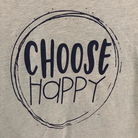 “Choose Happy” Mint Graphic Tee - Picture 2 of 3